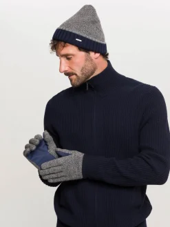 Melierte bugatti Strickhandschuhe in Wollmischung