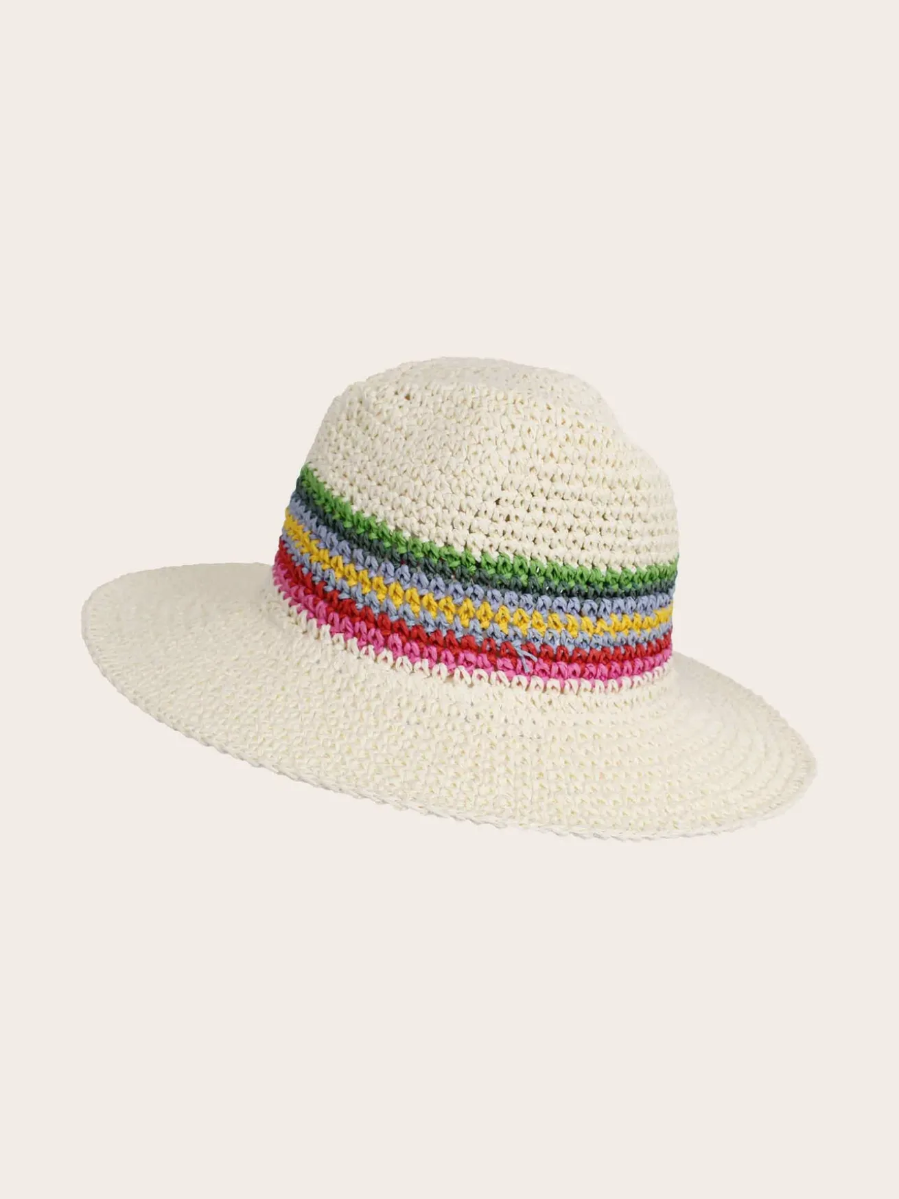 Modischer Loevenich Fedora mit buntem Streifenmuster