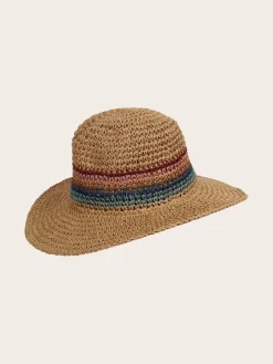 Modischer Loevenich Fedora mit buntem Streifenmuster