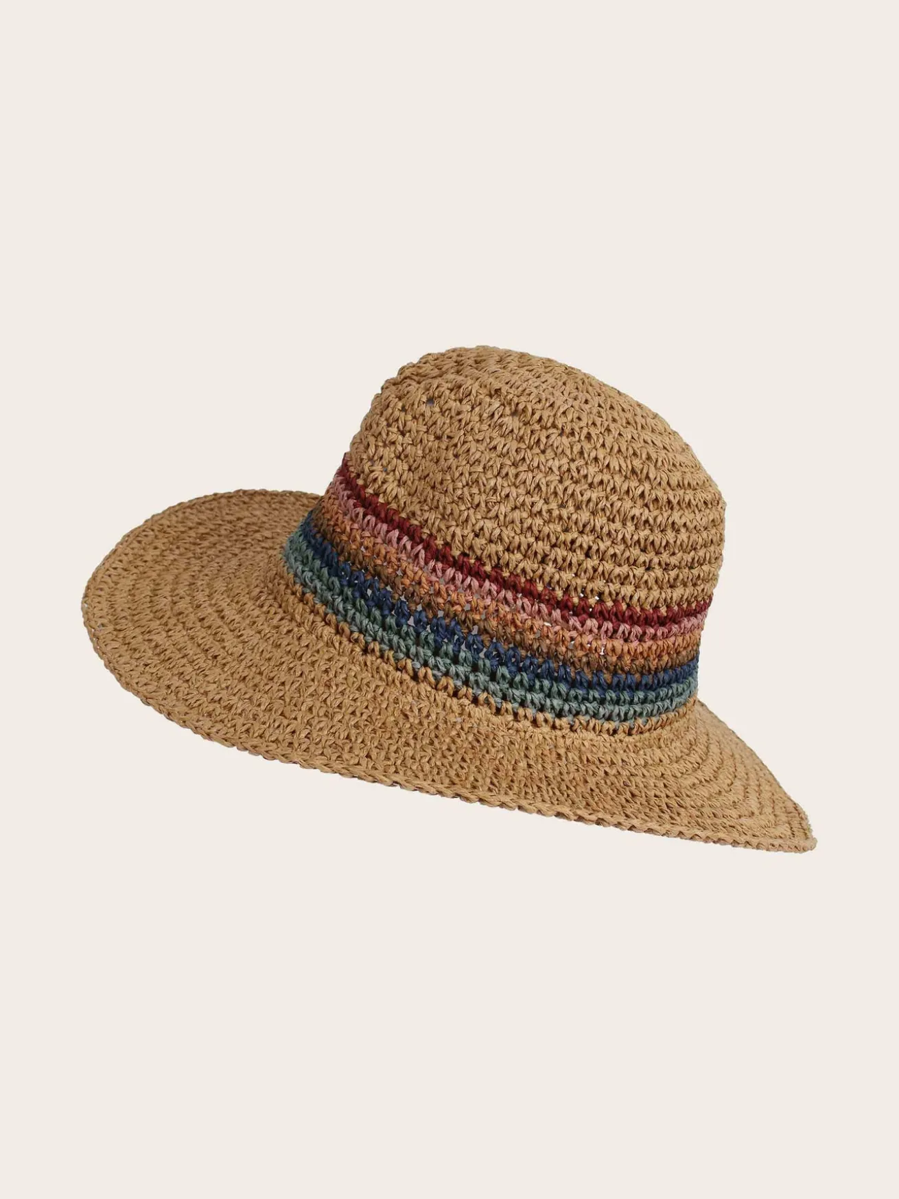 Modischer Loevenich Fedora mit buntem Streifenmuster