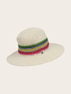 Modischer Loevenich Fedora mit buntem Streifenmuster