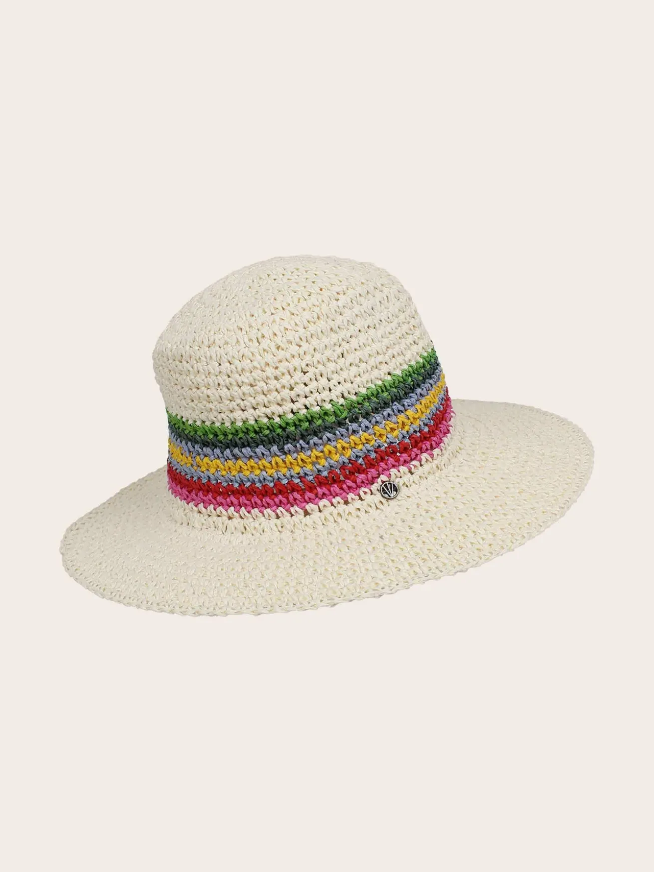 Modischer Loevenich Fedora mit buntem Streifenmuster