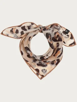 Nickituch aus reiner Seide mit Animal Print