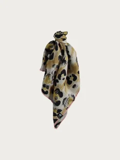 Nickituch aus reiner Seide mit Animal Print