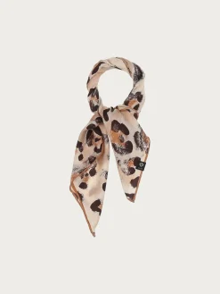 Nickituch aus reiner Seide mit Animal Print
