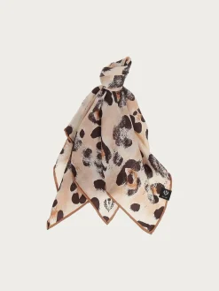 Nickituch aus reiner Seide mit Animal Print