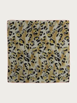 Nickituch aus reiner Seide mit Animal Print