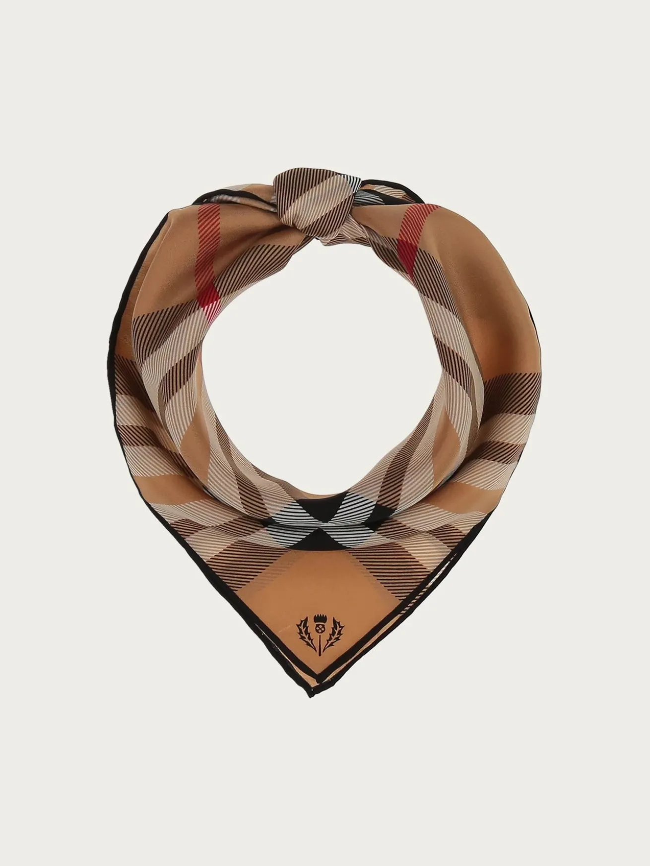 Nickituch mit FRAAS Plaid Karo aus reiner Seide