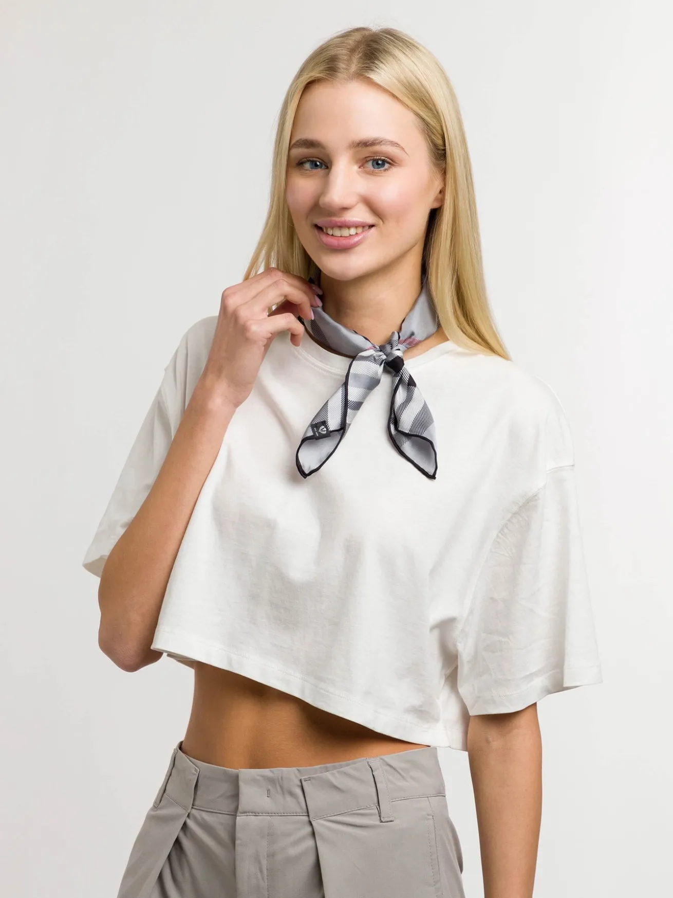 Nickituch mit FRAAS Plaid Karo aus reiner Seide