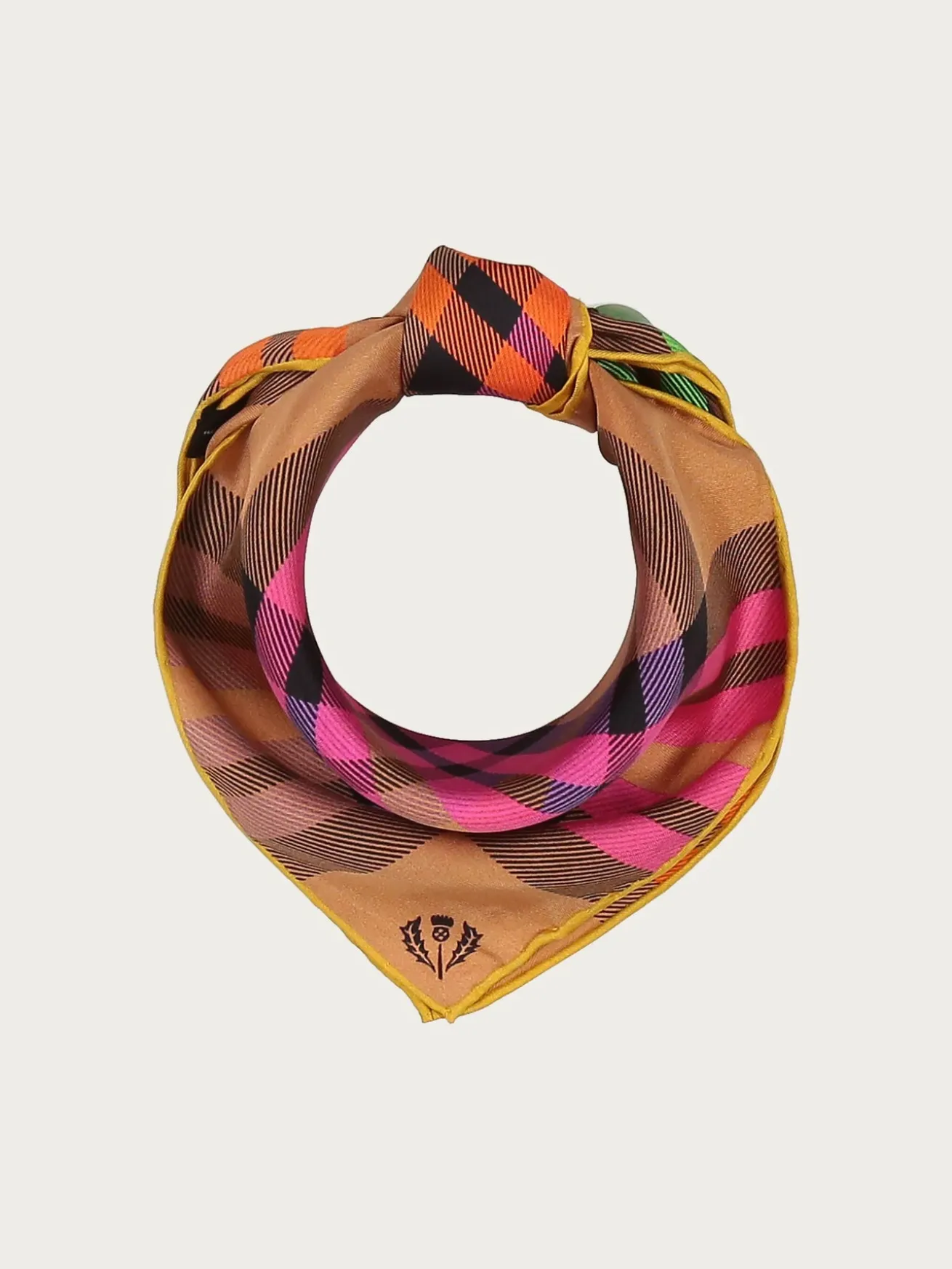 Nickituch mit FRAAS Plaid Karo aus reiner Seide
