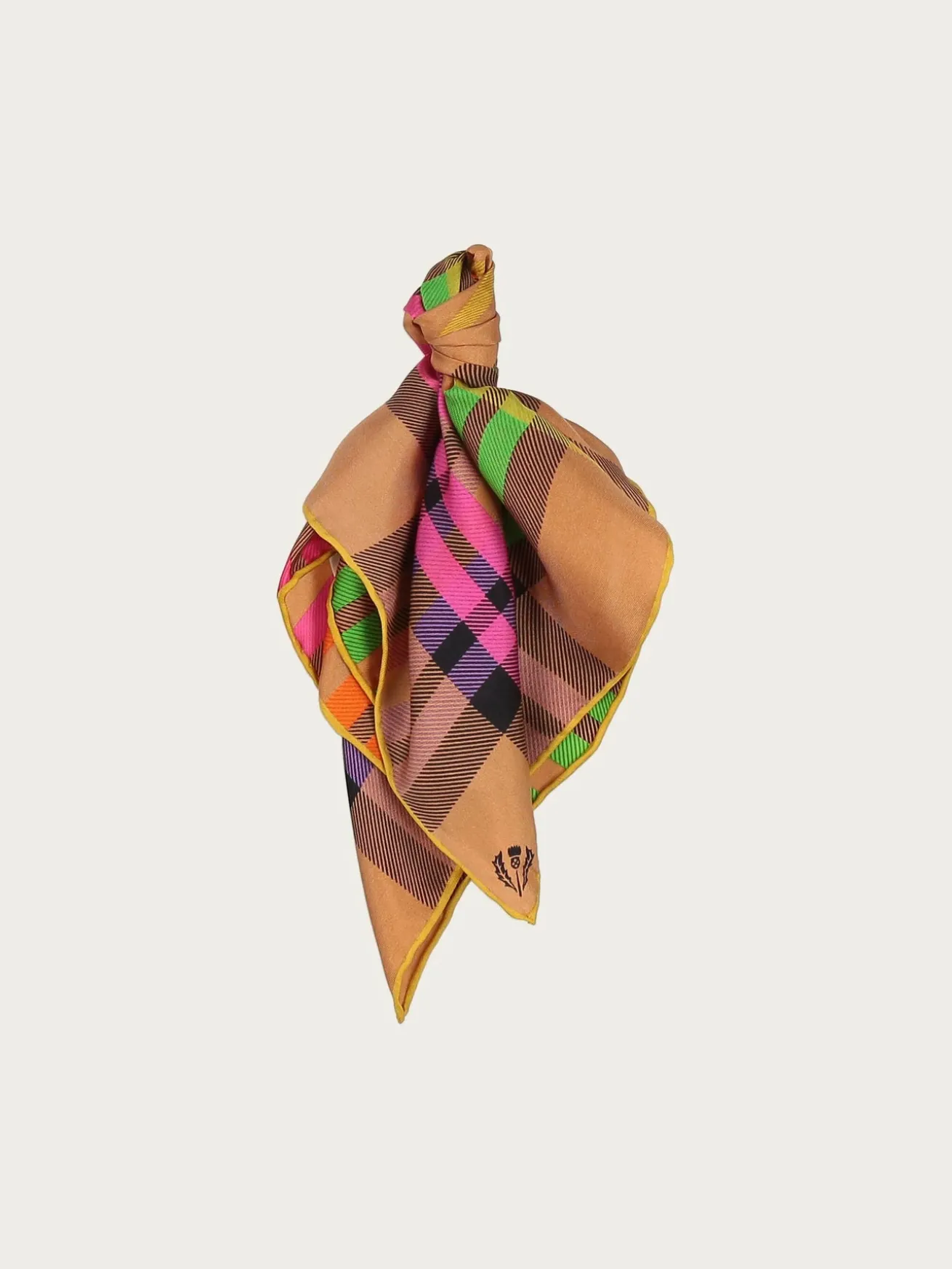 Nickituch mit FRAAS Plaid Karo aus reiner Seide