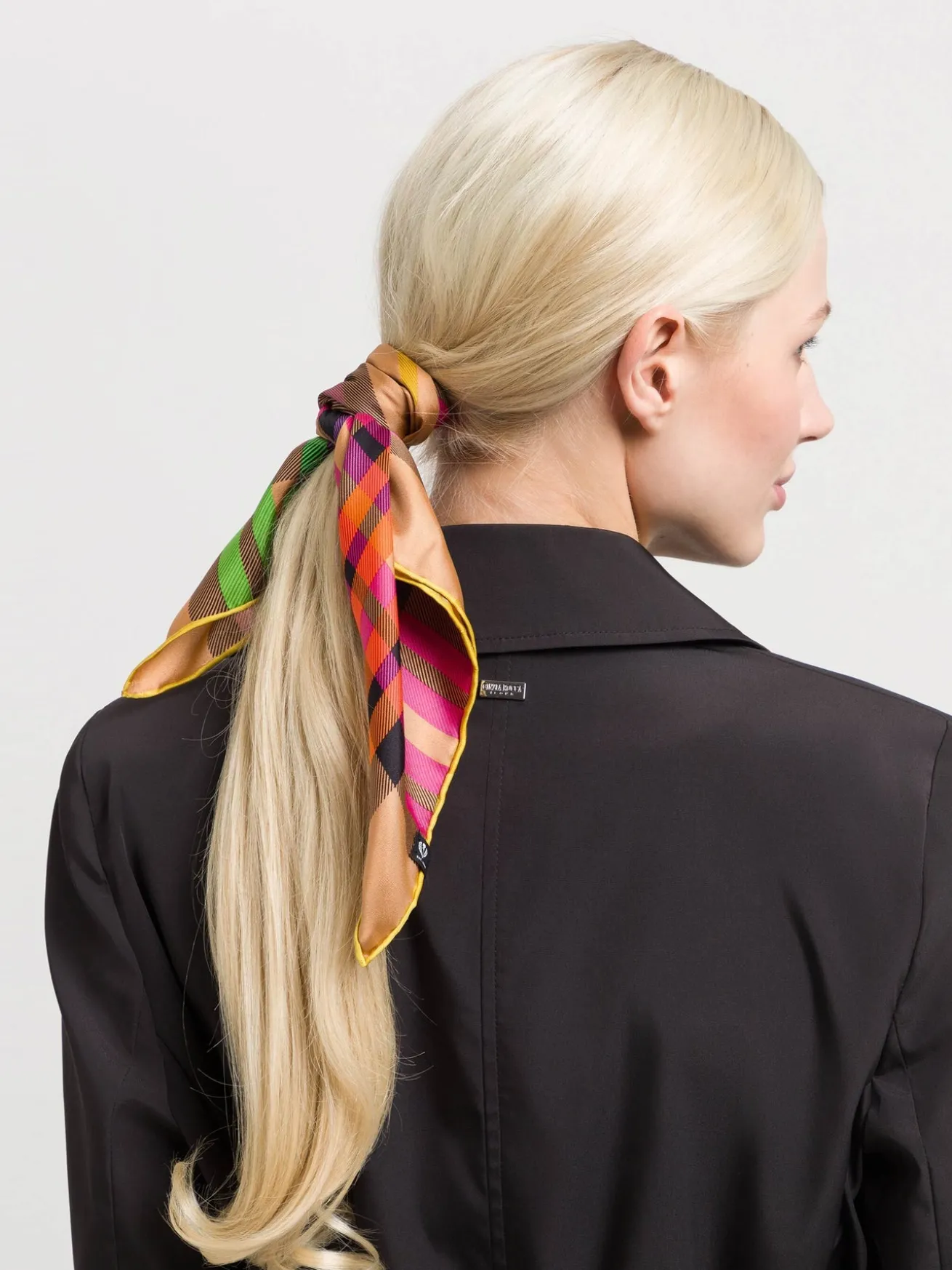 Nickituch mit FRAAS Plaid Karo aus reiner Seide