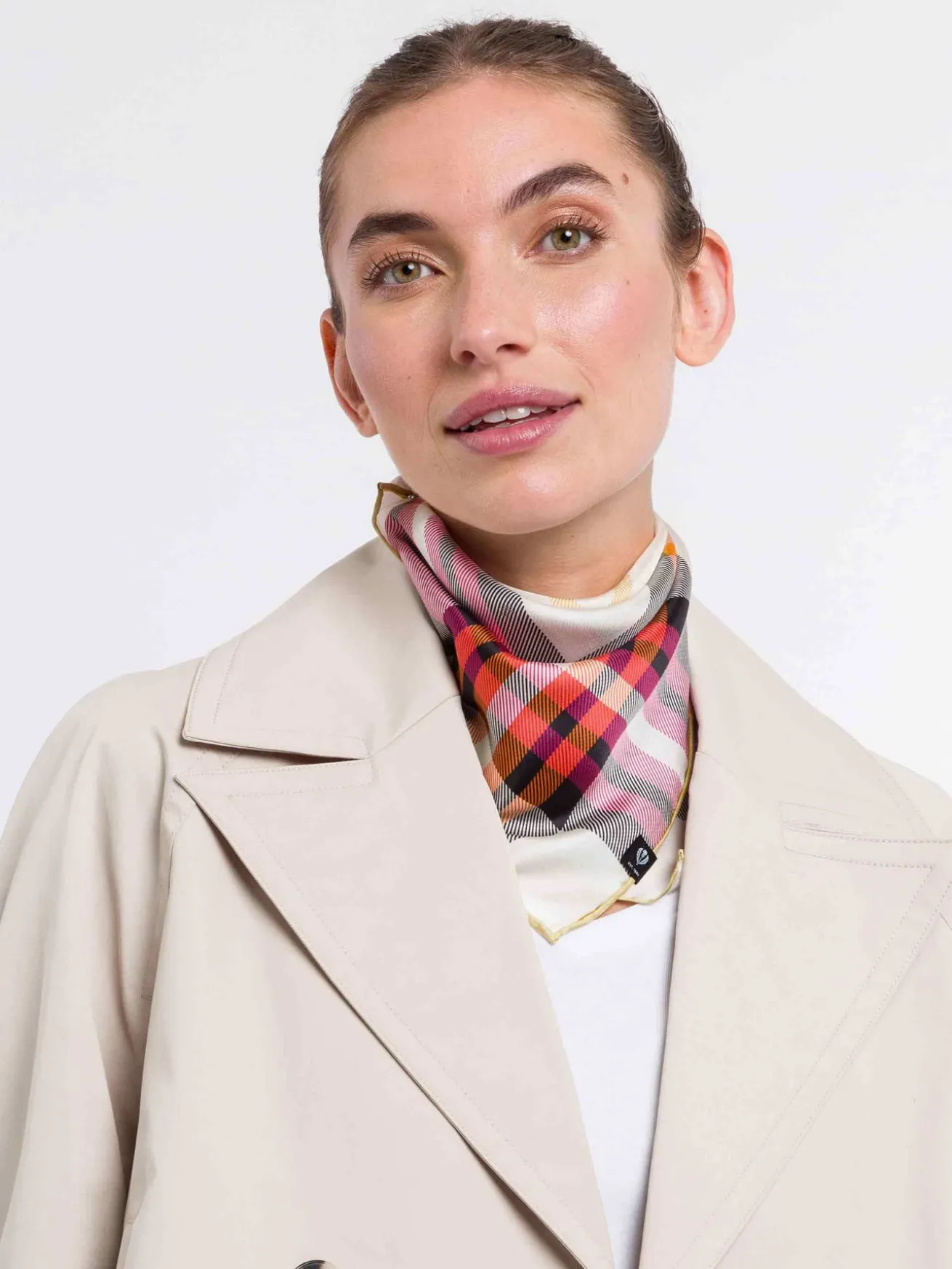 Nickituch mit FRAAS Plaid Karo aus reiner Seide