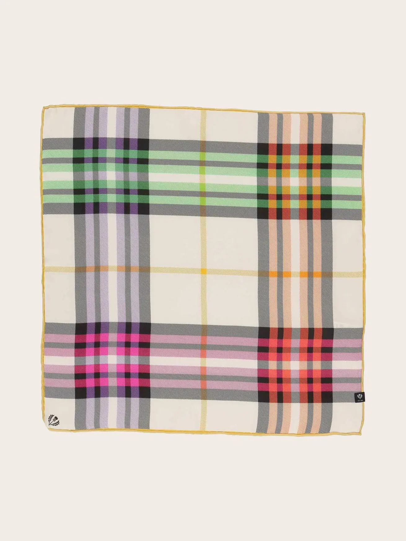 Nickituch mit FRAAS Plaid Karo aus reiner Seide