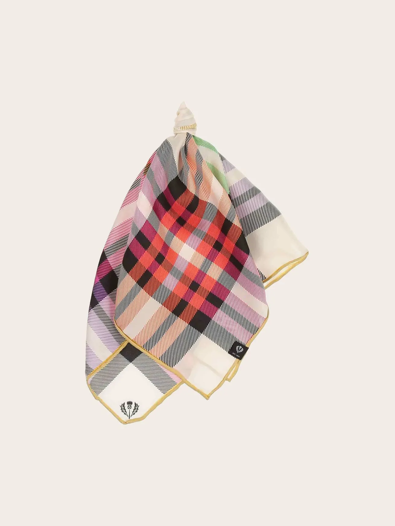 Nickituch mit FRAAS Plaid Karo aus reiner Seide