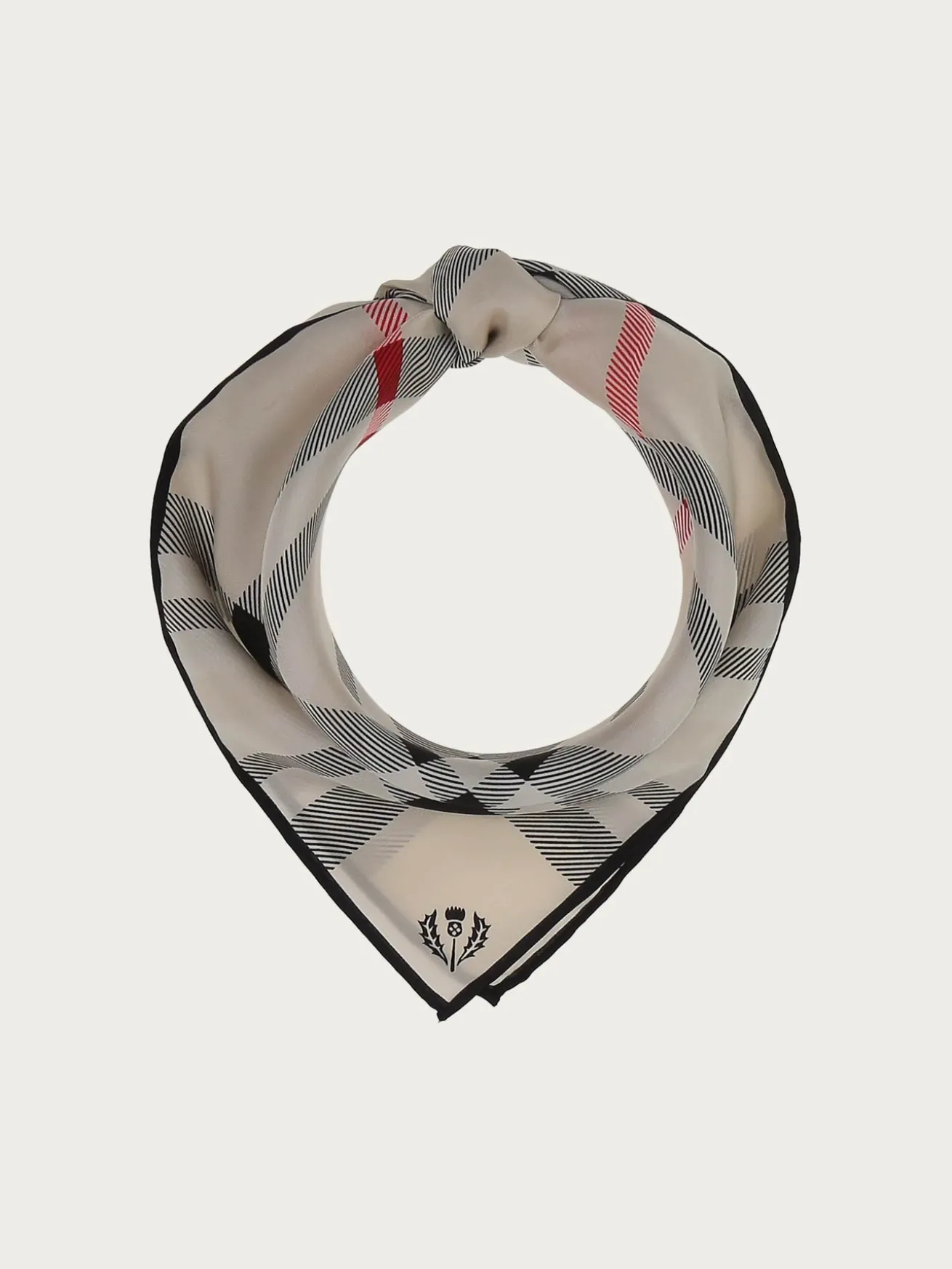 Nickituch mit FRAAS Plaid Karo aus reiner Seide