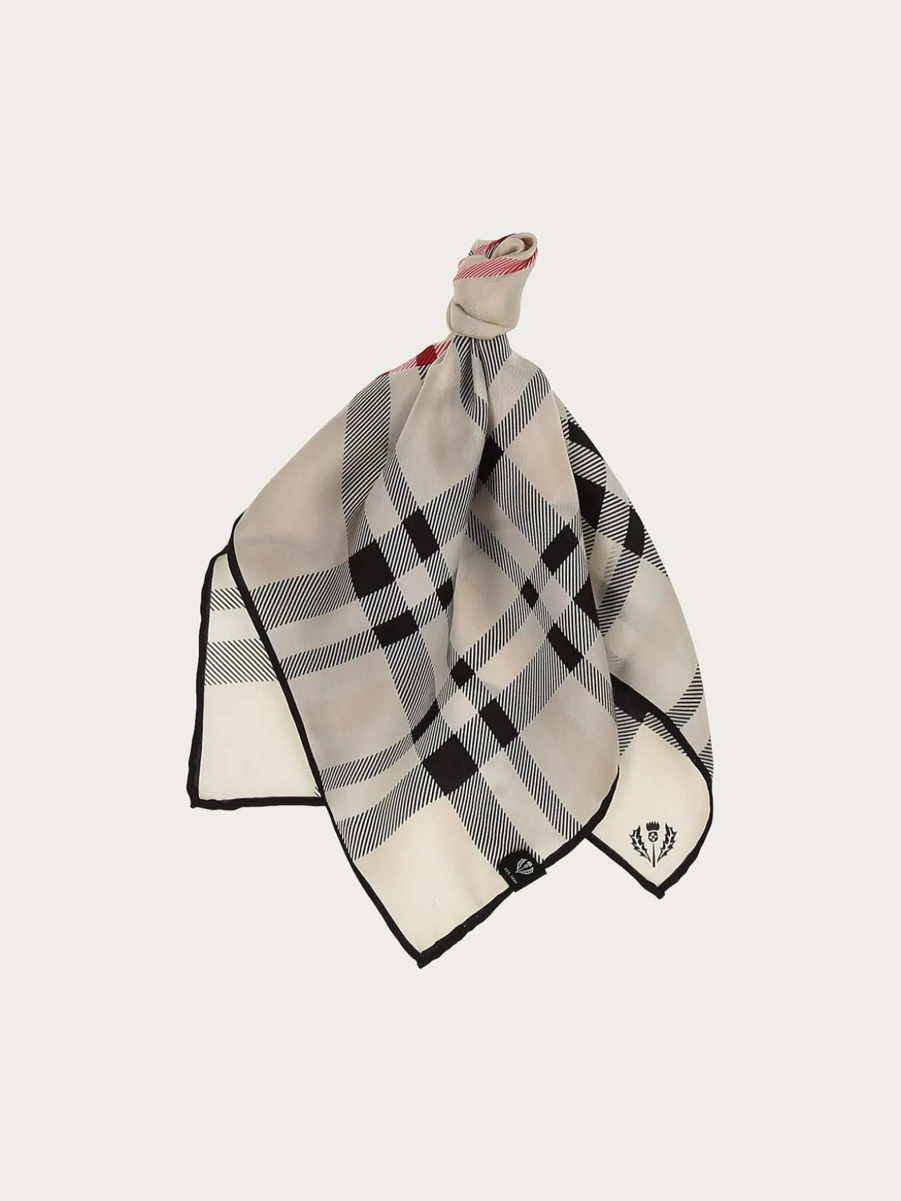 Nickituch mit FRAAS Plaid Karo aus reiner Seide