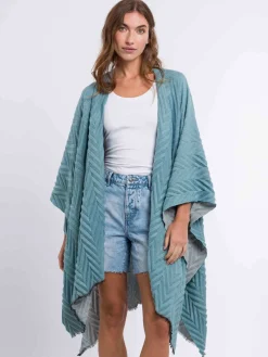 Plissierter Damen Poncho