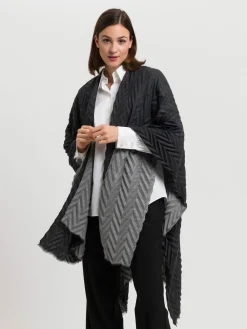 Plissierter Damen Poncho
