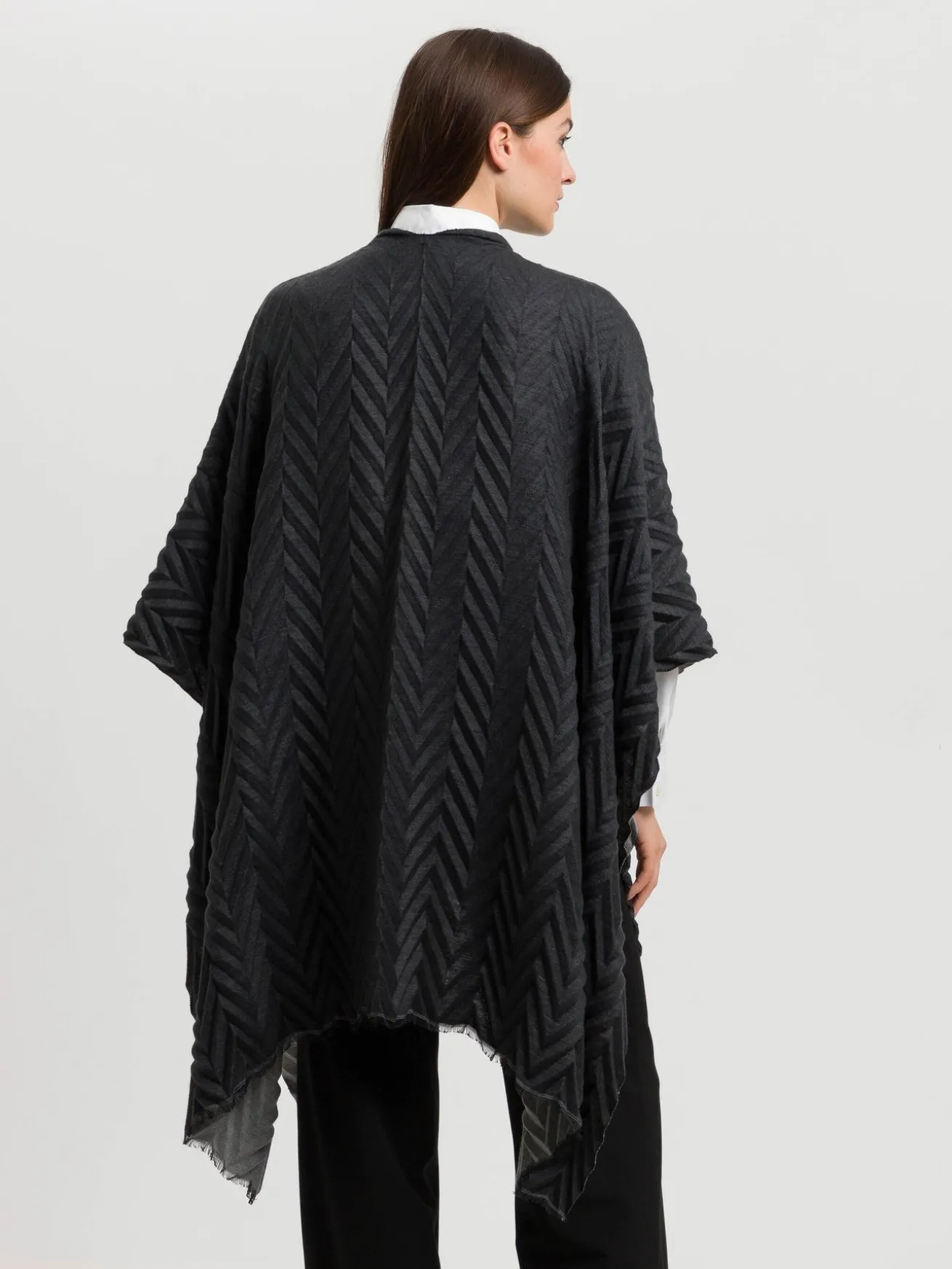Plissierter Damen Poncho