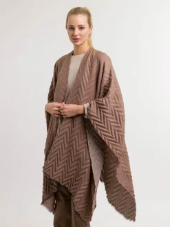 Plissierter Damen Poncho