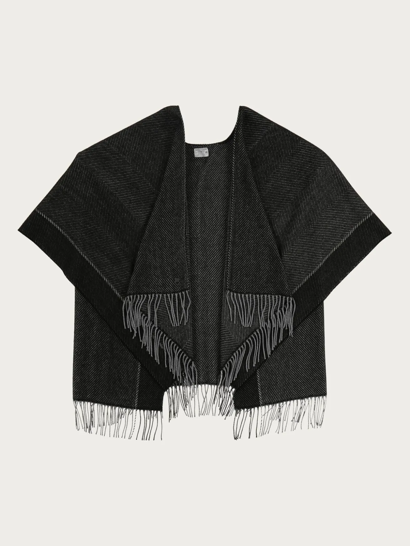 Poncho mit Fischgrät-Design - Made in Germany