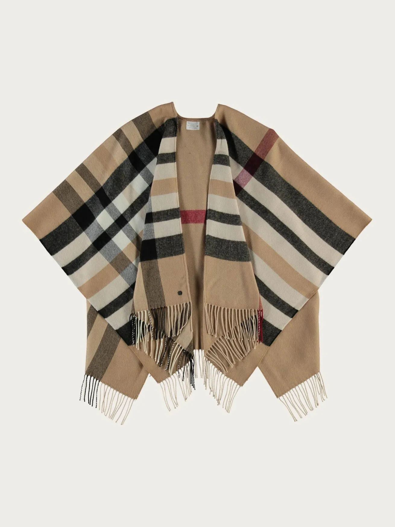 Poncho mit FRAAS Plaid Karo aus Polyacryl - Made in Germany