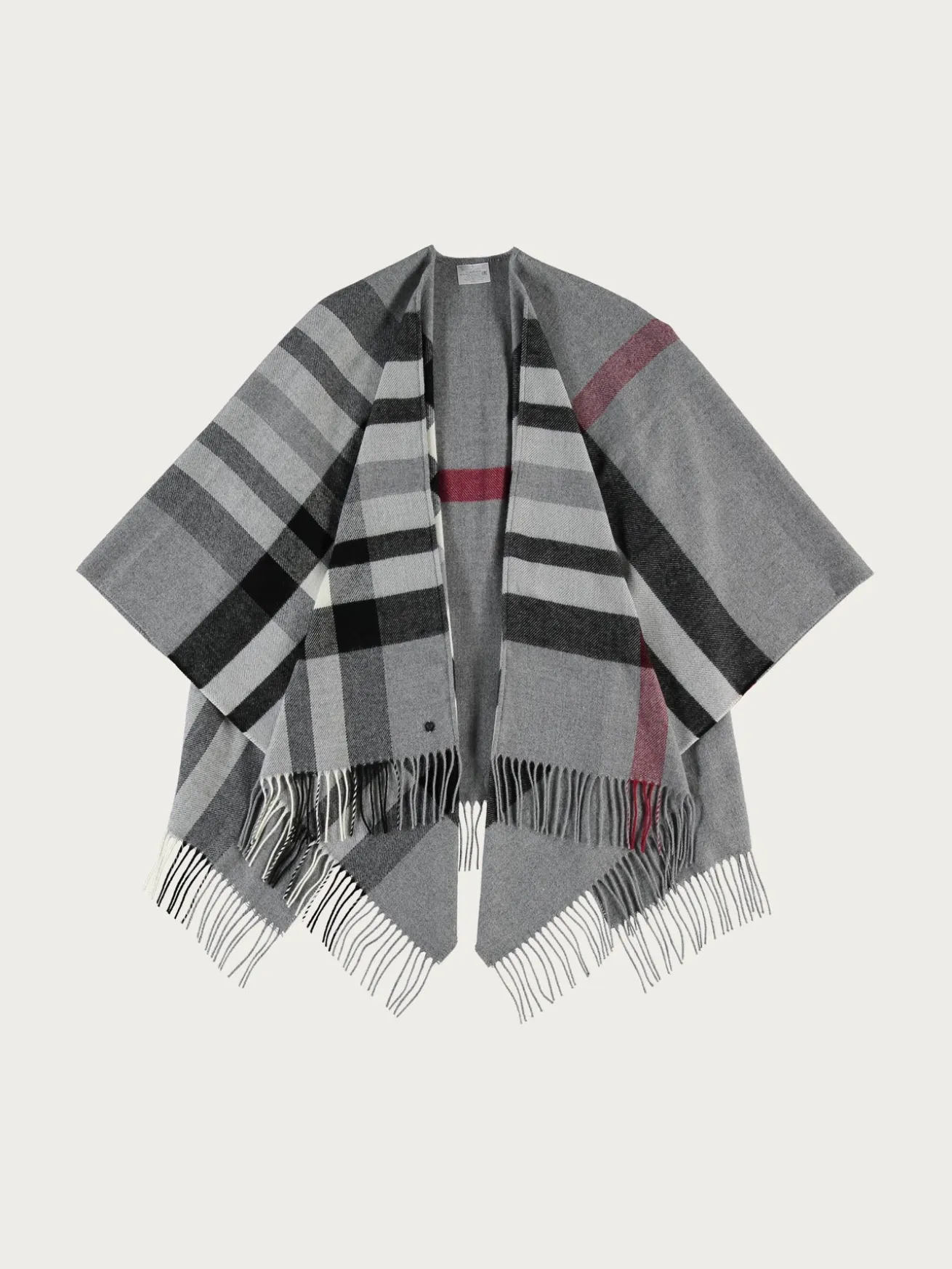 Poncho mit FRAAS Plaid Karo aus Polyacryl - Made in Germany