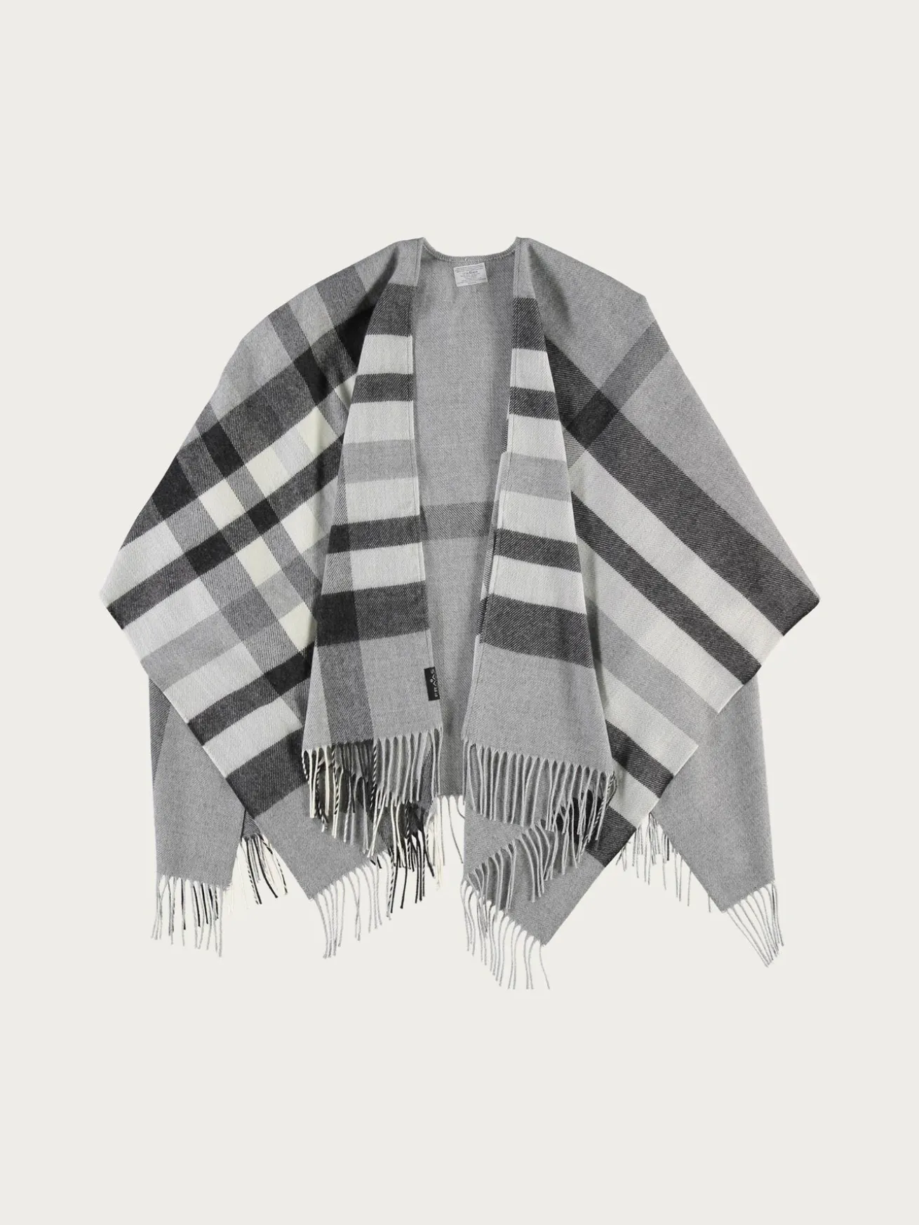 Poncho mit FRAAS Plaid Karo aus Polyacryl - Made in Germany