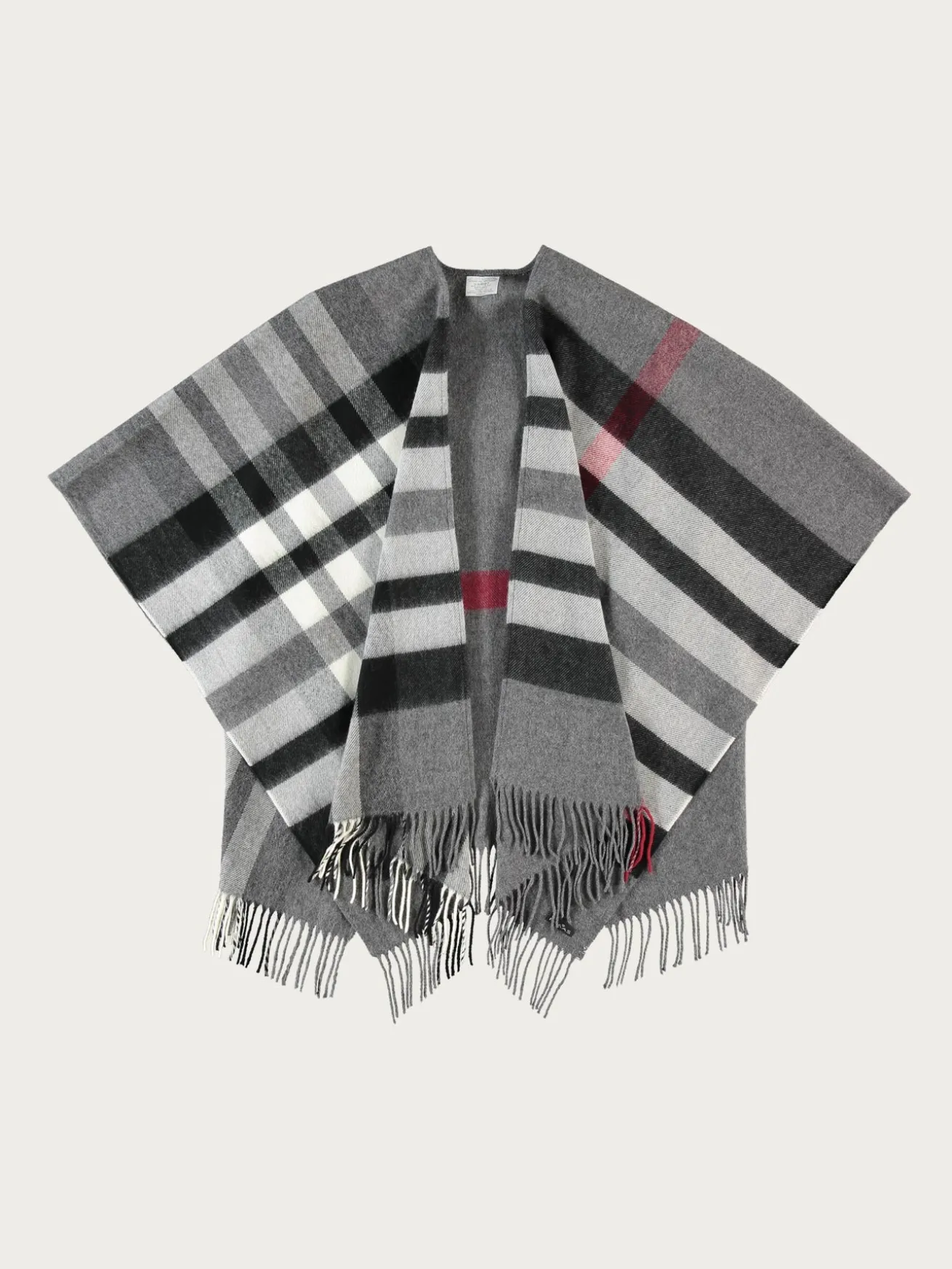 Poncho mit FRAAS Plaid Karo aus Polyacryl - Made in Germany