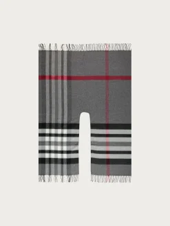 Poncho mit FRAAS Plaid Karo aus Polyacryl - Made in Germany