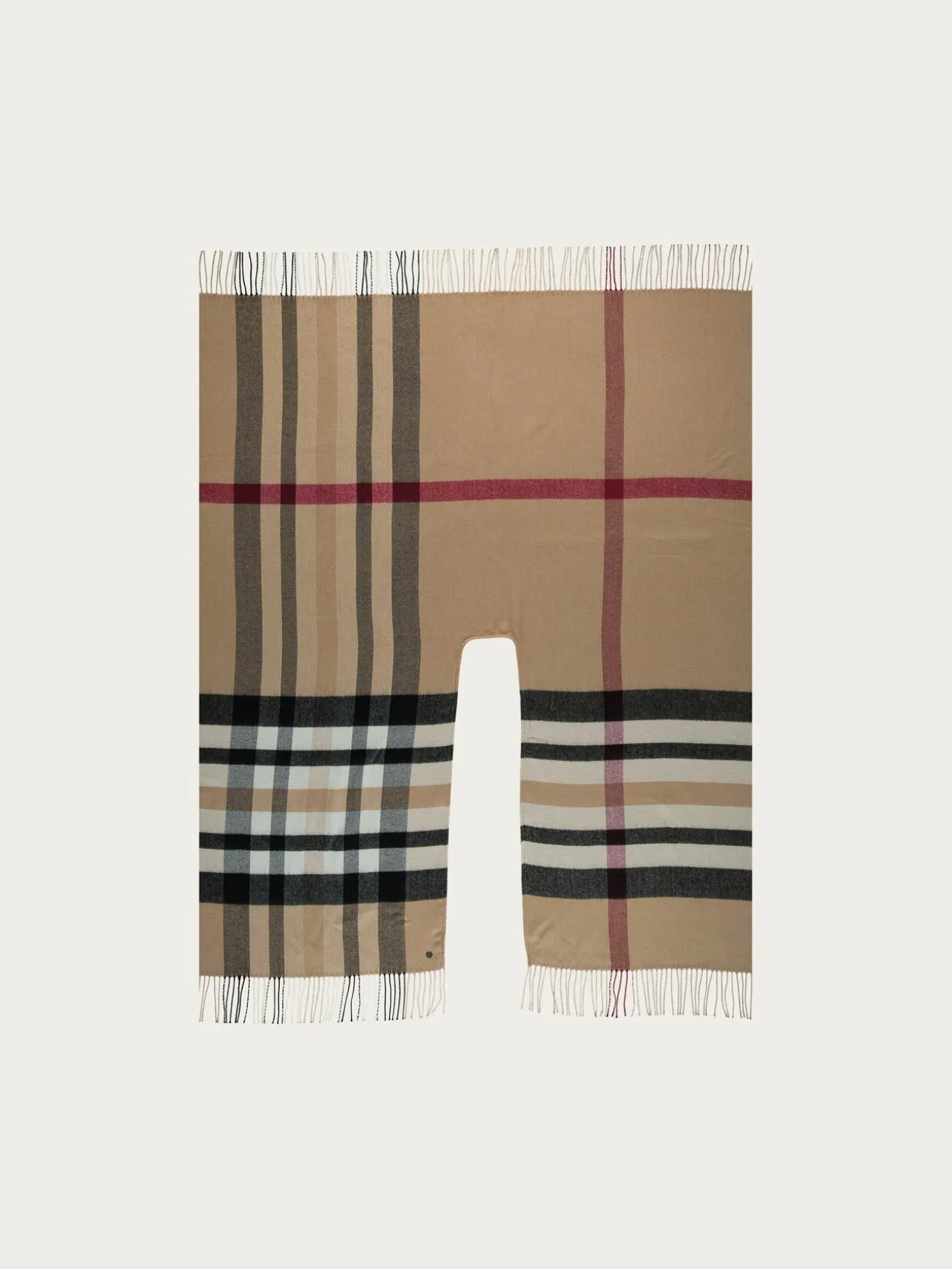 Poncho mit FRAAS Plaid Karo aus Polyacryl - Made in Germany