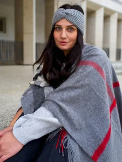 Poncho mit FRAAS Plaid Karo aus reiner Wolle