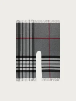 Poncho mit FRAAS Plaid Karo aus reiner Wolle