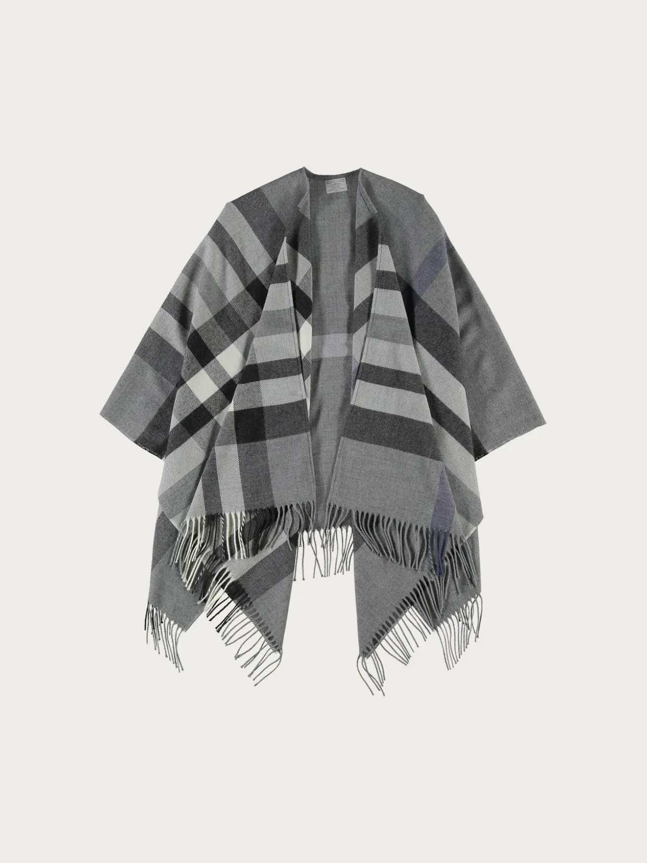 Poncho mit FRAAS Plaid Karo aus Polyacryl - Made in Germany