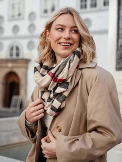 Schmaler Cashmink-Loop mit FRAAS Plaid Karo