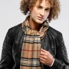 Schmaler Cashmink-Schal mit FRAAS Plaid Karo - Made in Germany