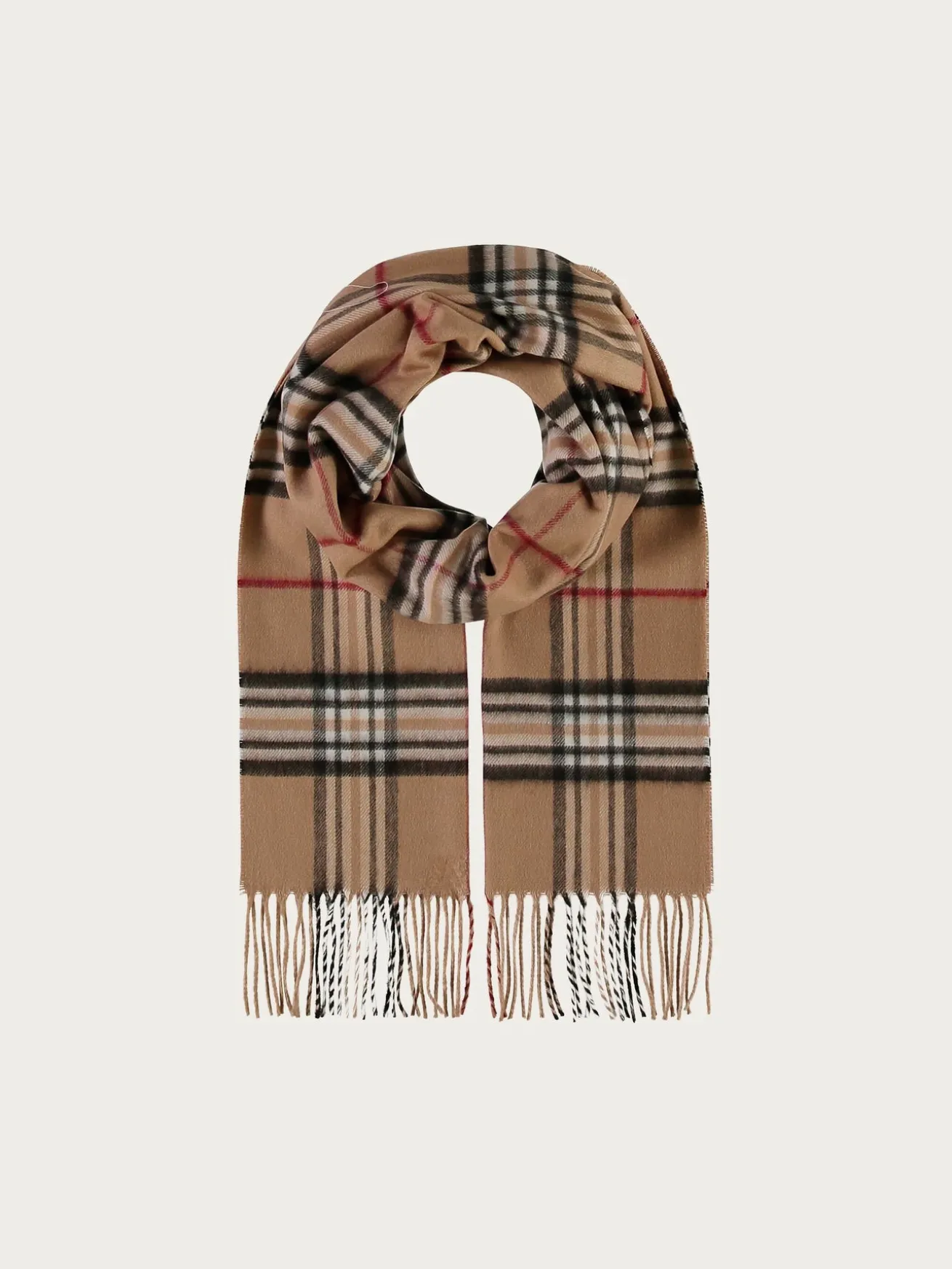 Schmaler Cashmink-Schal mit FRAAS Plaid Karo - Made in Germany