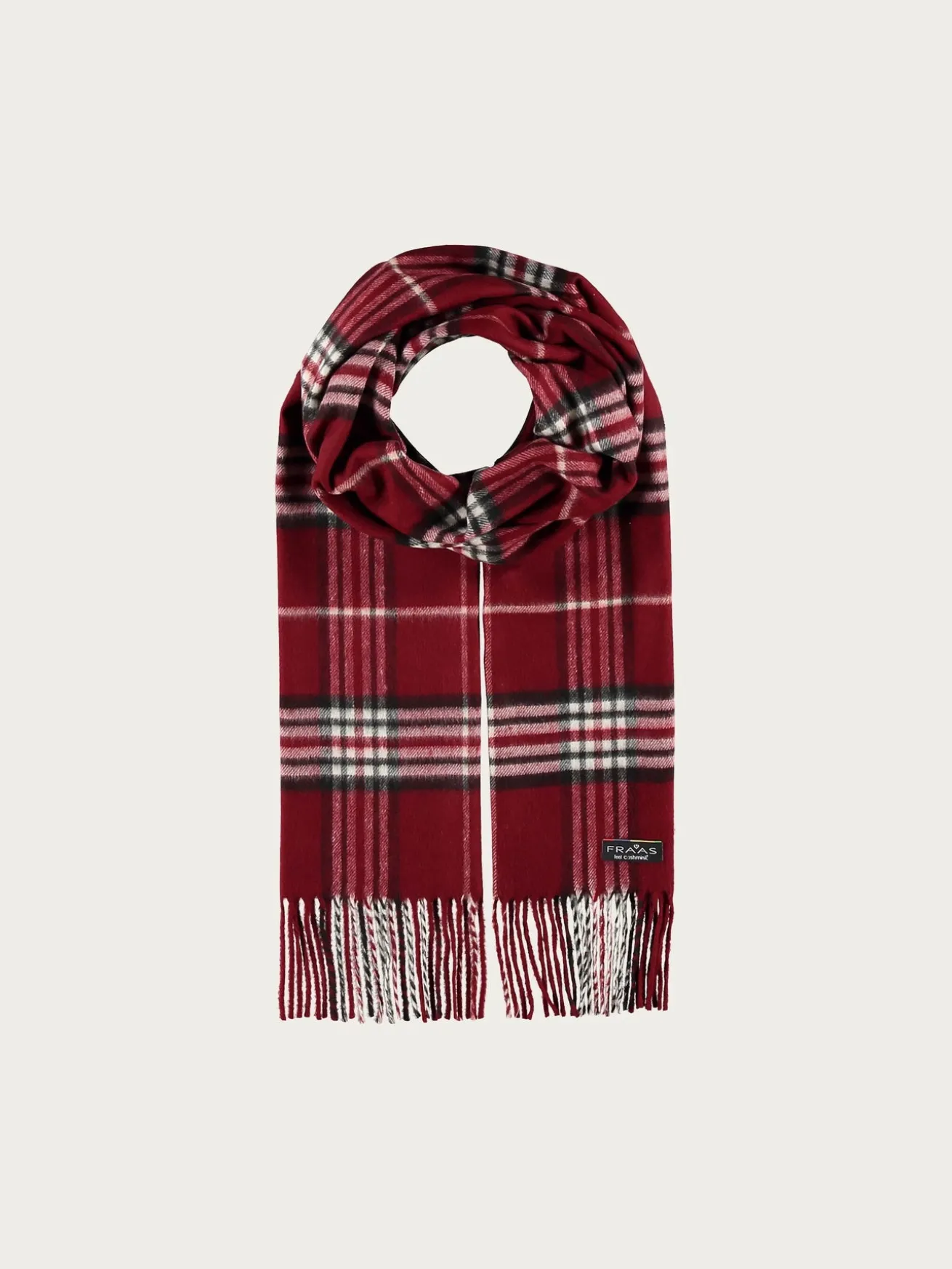 Schmaler Cashmink-Schal mit FRAAS Plaid Karo - Made in Germany