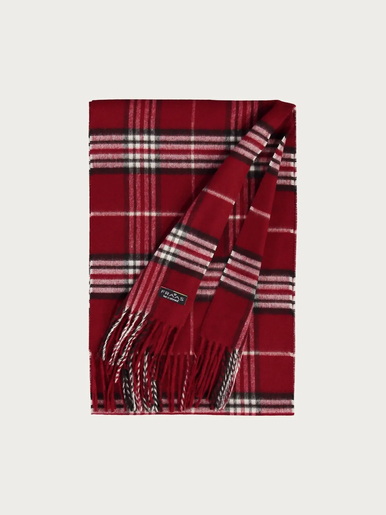 Schmaler Cashmink-Schal mit FRAAS Plaid Karo - Made in Germany