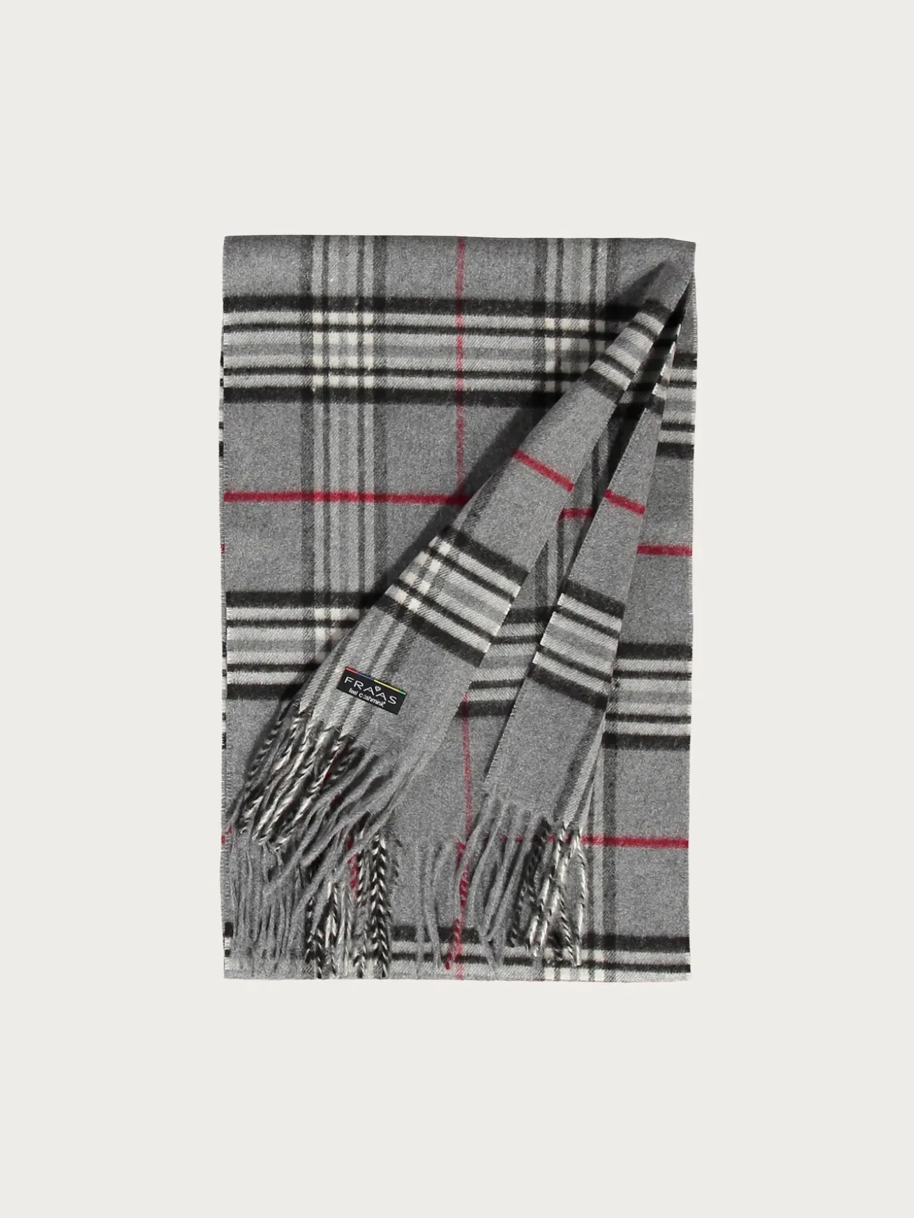 Schmaler Cashmink-Schal mit FRAAS Plaid Karo - Made in Germany