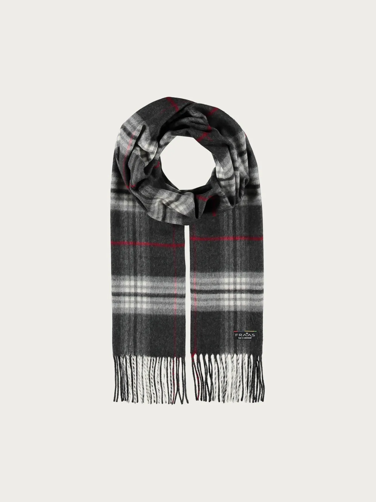 Schmaler Cashmink-Schal mit FRAAS Plaid Karo - Made in Germany