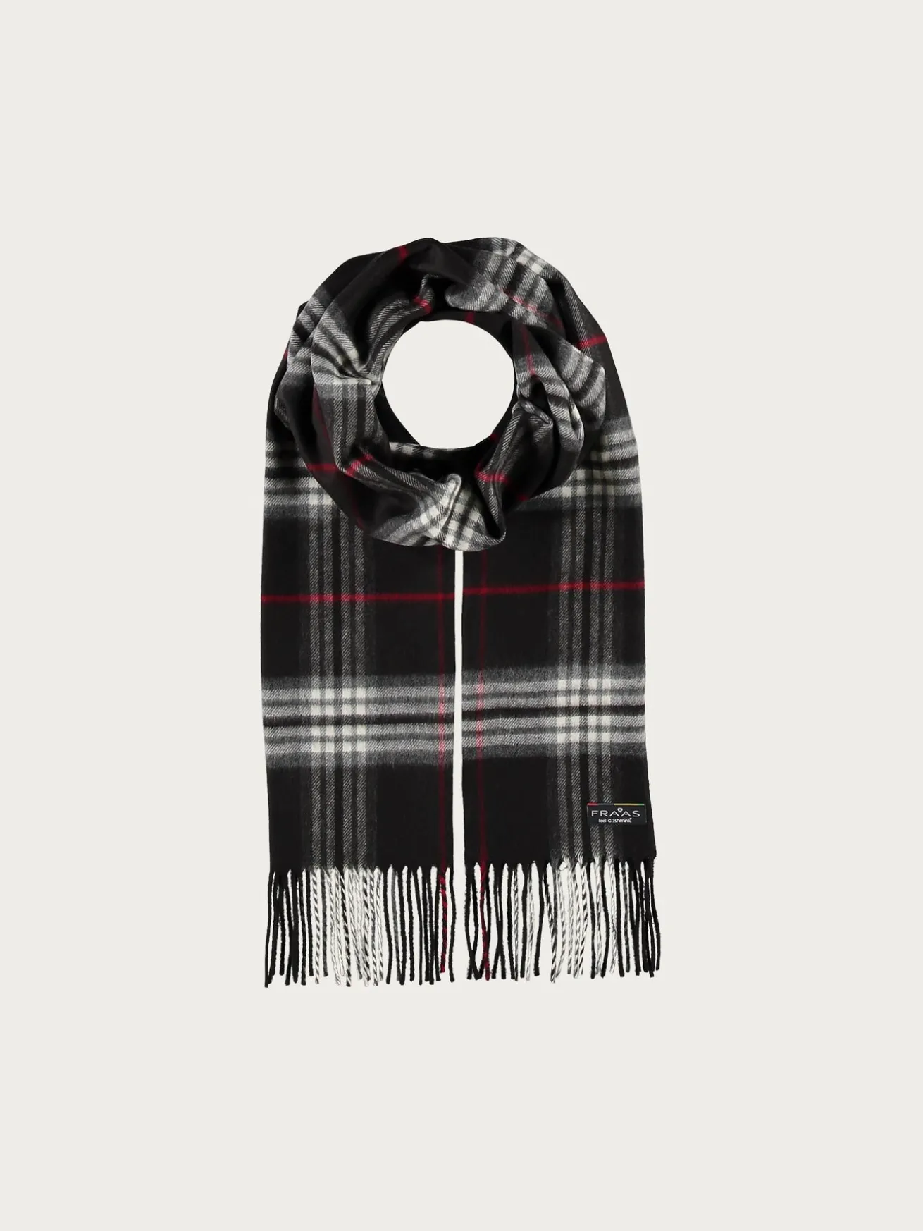 Schmaler Cashmink-Schal mit FRAAS Plaid Karo - Made in Germany
