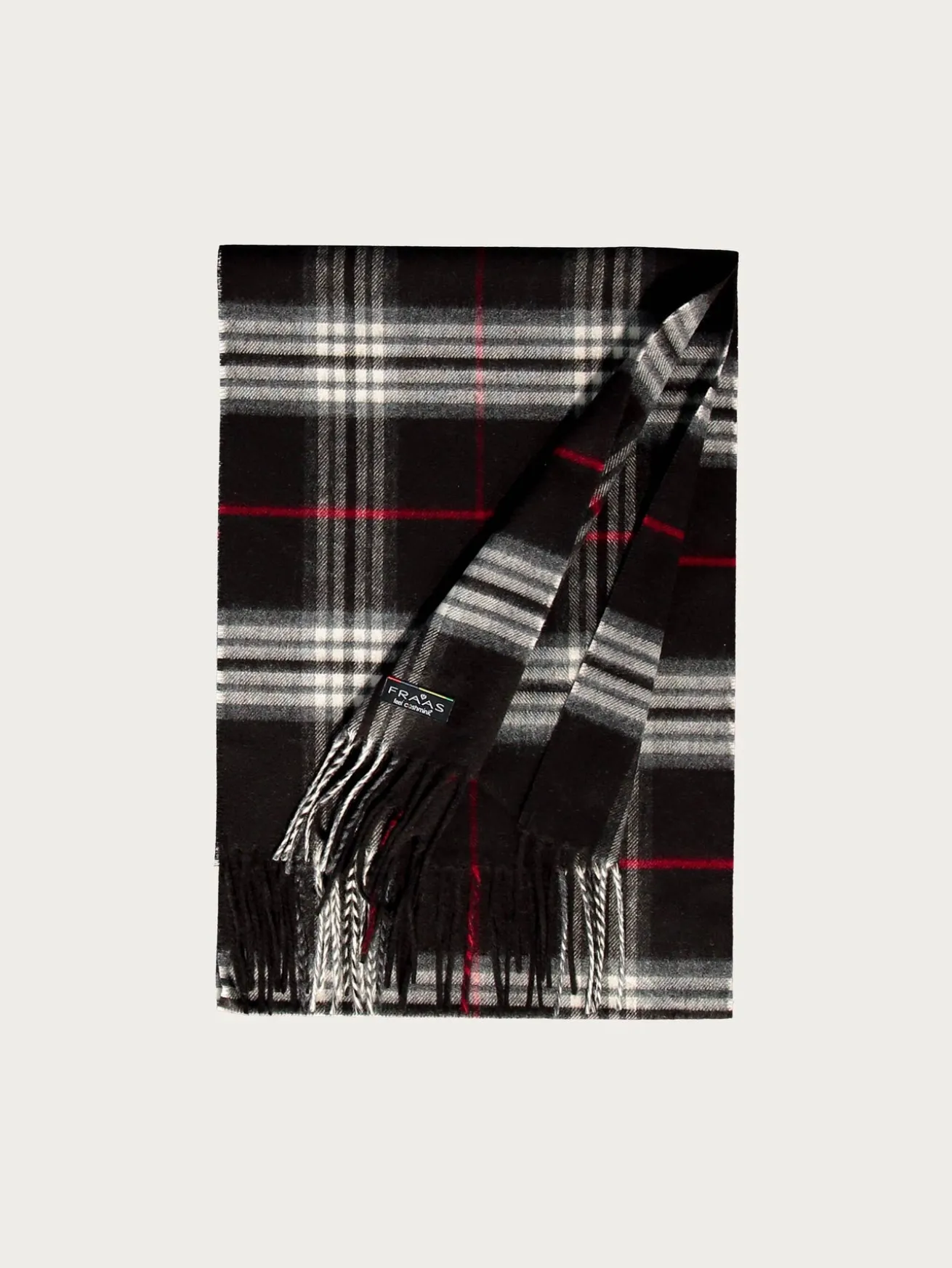 Schmaler Cashmink-Schal mit FRAAS Plaid Karo - Made in Germany