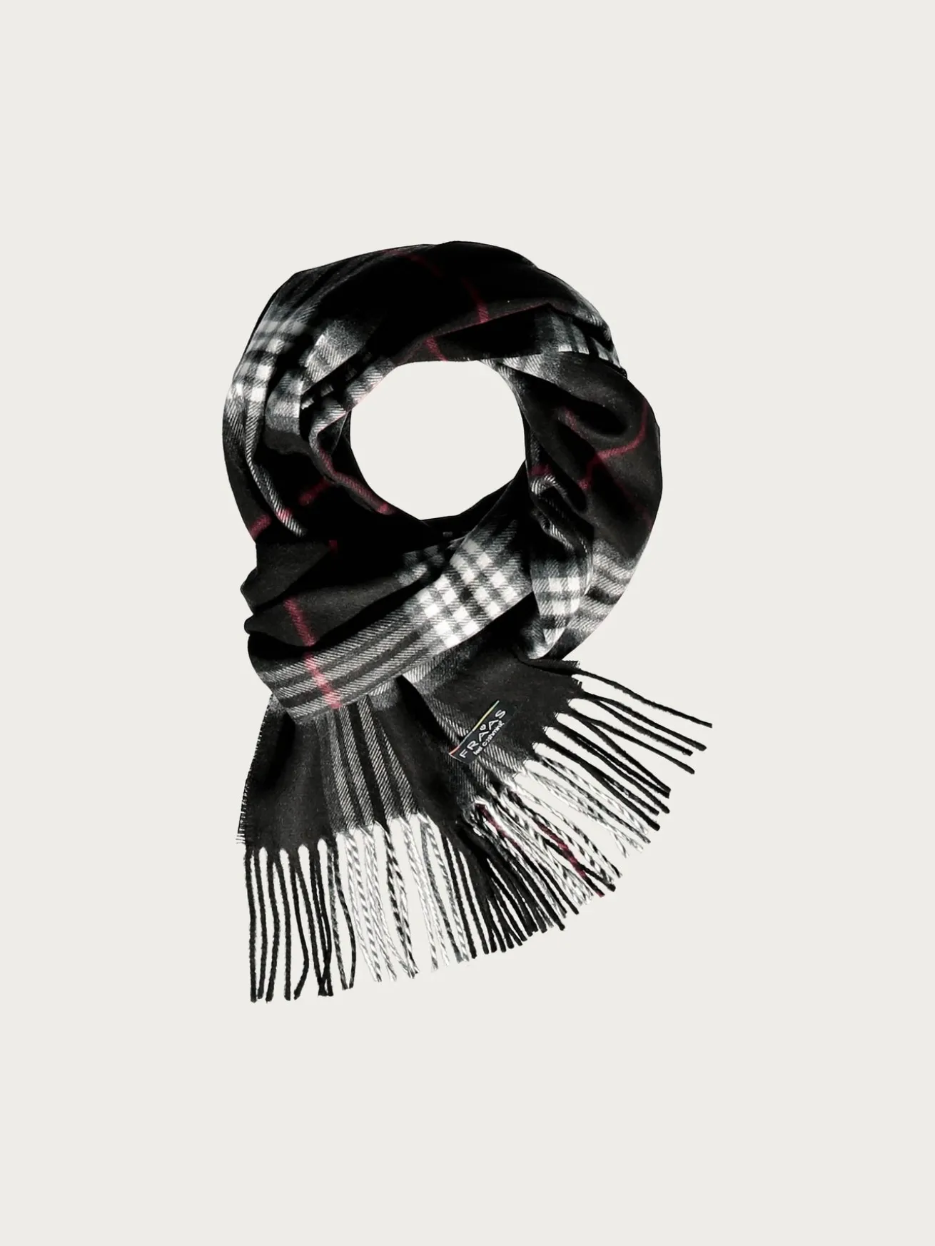 Schmaler Cashmink-Schal mit FRAAS Plaid Karo - Made in Germany