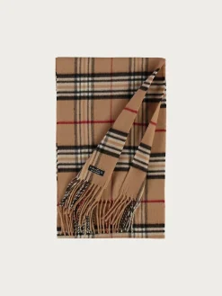 Schmaler Cashmink-Schal mit FRAAS Plaid Karo - Made in Germany