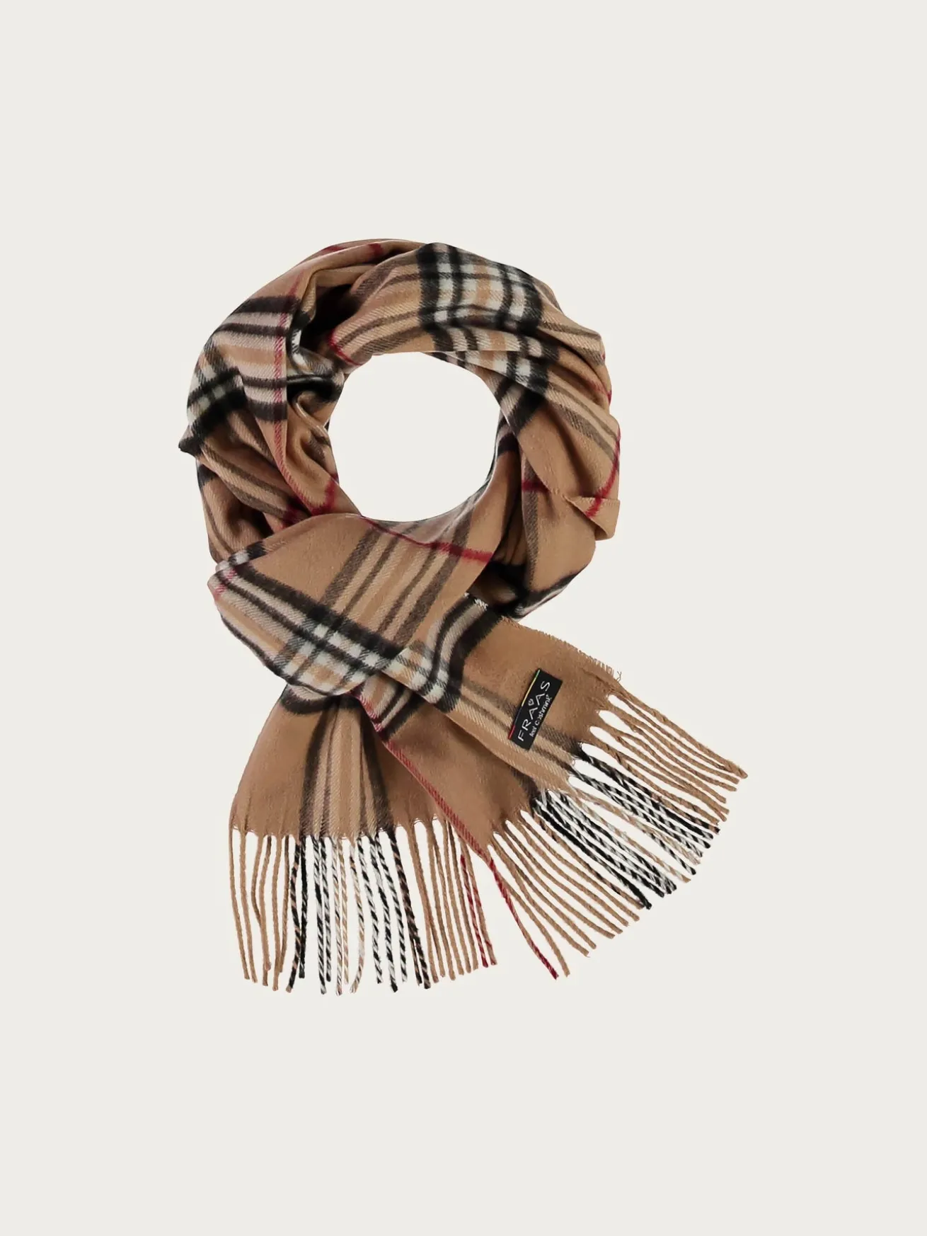 Schmaler Cashmink-Schal mit FRAAS Plaid Karo - Made in Germany