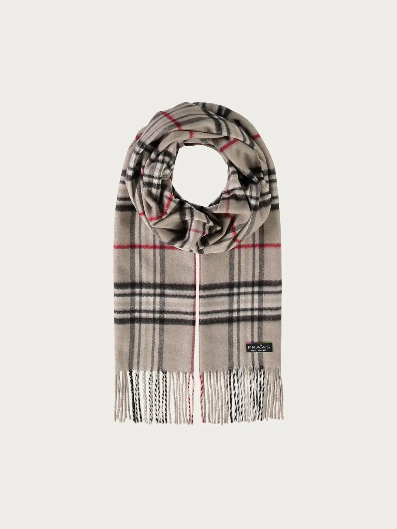 Schmaler Cashmink-Schal mit FRAAS Plaid Karo - Made in Germany