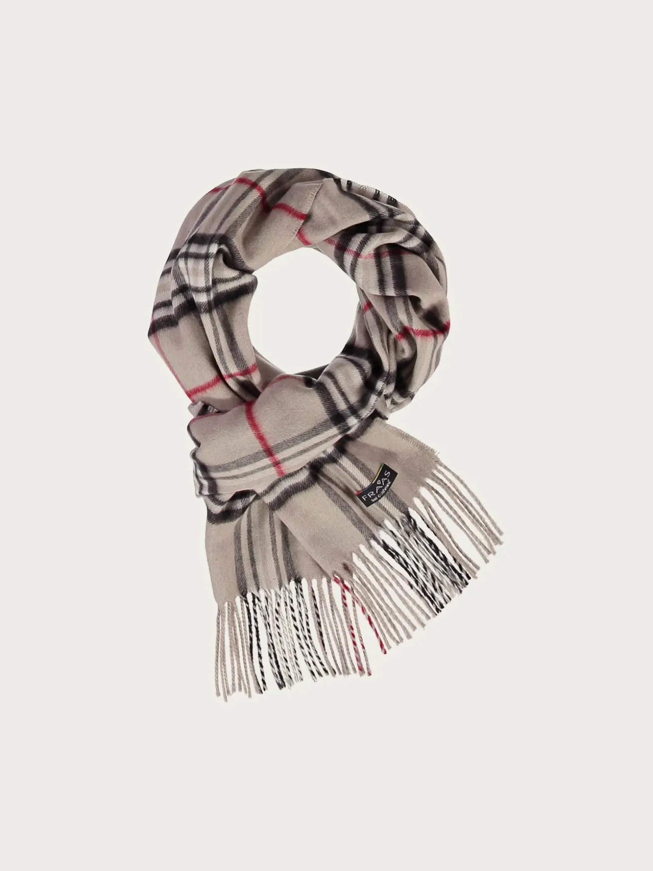 Schmaler Cashmink-Schal mit FRAAS Plaid Karo - Made in Germany