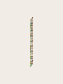 Schmaler Seidenschal mit FRAAS Plaid Karo und Dschungel-Print
